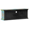 Meuble TV bleu 110x30x40 cm bois massif de manguier 629205629205