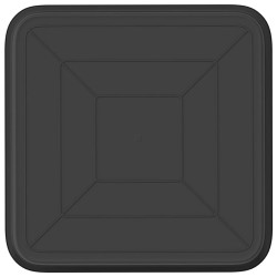 Plateau carré à fleurs 6 pcs Noir 15 x 15 x 2 cm Plastique 629208629208