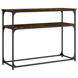 Table console chêne fumé 100x35,5x75 cm bois d'ingénierie 629209629209