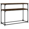 Table console chêne fumé 100x35,5x75 cm bois d'ingénierie 629209629209