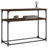 Table console chêne fumé 100x35,5x75 cm bois d'ingénierie 629209629209