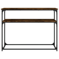 Table console chêne fumé 100x35,5x75 cm bois d'ingénierie 629209629209