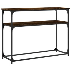 Table console chêne fumé 100x35,5x75 cm bois d'ingénierie 629209629209