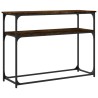 Table console chêne fumé 100x35,5x75 cm bois d'ingénierie 629209629209