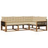 Ensemble de canapés d'extérieur 4 pcs Naturel et Beige 629213629213