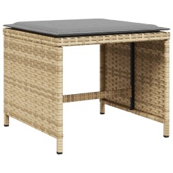 Ensemble à manger de jardin et coussins 11 pcs mélange beige 629220629220