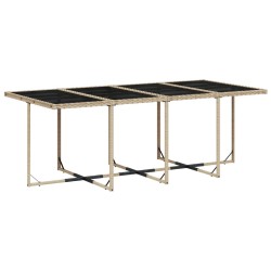 Ensemble à manger de jardin et coussins 9 pcs mélange beige 629221629221