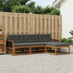 Ensemble de canapés d'extérieur 4 pcs Naturel et Anthracite 629223629223