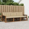Ensemble de canapés d'extérieur 3 pcs Naturel et Beige 629226629226