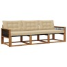Ensemble de canapés d'extérieur 3 pcs Naturel et Beige 629226629226
