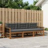 Ensemble de canapés d'extérieur 3 pcs Naturel et Anthracite 629229629229