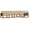 Ensemble de canapés d'extérieur 5 pcs Naturel et Beige 629233629233