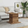 Table basse chêne artisanal 55,5x55,5x40 cm bois d'ingénierie 629235629235