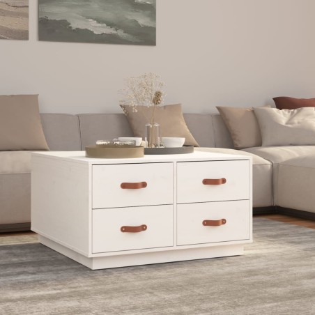 Table basse Blanc 80x80x45 cm Bois massif de pin 629236629236