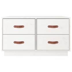 Table basse Blanc 80x80x45 cm Bois massif de pin 629236629236