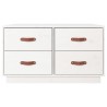 Table basse Blanc 80x80x45 cm Bois massif de pin 629236629236