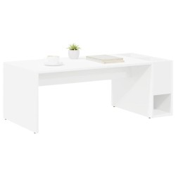 Table basse Blanc 101,5 x 50 x 37 cm Bois d'ingénierie 629237629237