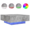 Table basse avec lumières LED gris béton 80x80x31 cm 629238629238