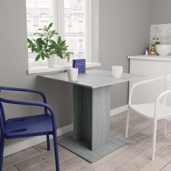 Table à dîner Sonoma gris 80x80x75 cm Bois d'ingénierie 629240629240