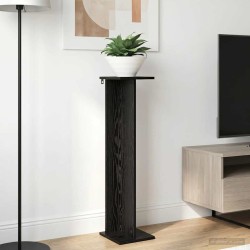 Support de Plante 2 pcs Chêne Noir 25 x 25,5 x 100,5 cm 629242629242