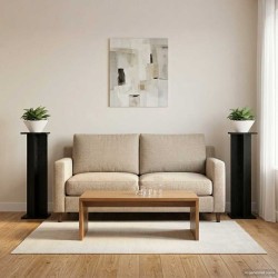 Support de Plante 2 pcs Chêne Noir 25 x 25,5 x 100,5 cm 629242629242