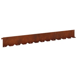 Bordure de Pelouse 20 pcs 102 x 10 x 4 cm Acier Rouillé 629254629254