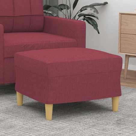 Repose-pied Rouge bordeaux 60x50x41 cm Tissu 629256629256