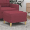 Repose-pied Rouge bordeaux 60x50x41 cm Tissu 629256629256
