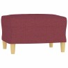 Repose-pied Rouge bordeaux 60x50x41 cm Tissu 629256629256