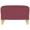 Repose-pied Rouge bordeaux 60x50x41 cm Tissu 629256629256