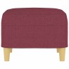 Repose-pied Rouge bordeaux 60x50x41 cm Tissu 629256629256