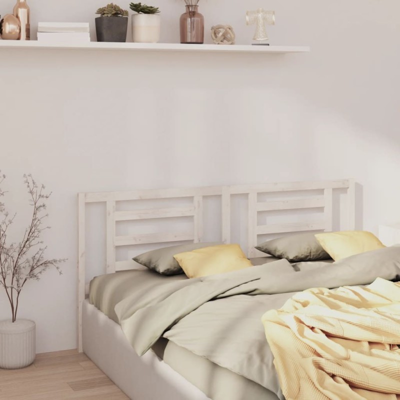 Tête de lit Blanc 206x4x100 cm Bois de pin massif 629259629259