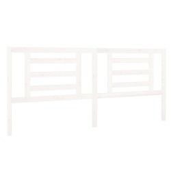Tête de lit Blanc 206x4x100 cm Bois de pin massif 629259629259