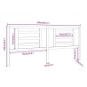 Tête de lit Blanc 206x4x100 cm Bois de pin massif 629259629259