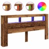 Tête de lit à LED vieux bois 200x18,5x103,5cm bois d'ingénierie 629261629261