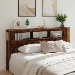 Tête de lit à LED vieux bois 200x18,5x103,5cm bois d'ingénierie 629261629261