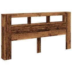 Tête de lit à LED vieux bois 200x18,5x103,5cm bois d'ingénierie 629261629261