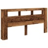 Tête de lit à LED vieux bois 200x18,5x103,5cm bois d'ingénierie 629261629261