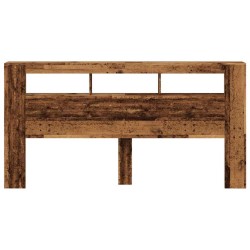 Tête de lit à LED vieux bois 200x18,5x103,5cm bois d'ingénierie 629261629261