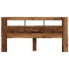 Tête de lit à LED vieux bois 200x18,5x103,5cm bois d'ingénierie 629261629261