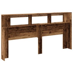 Tête de lit à LED vieux bois 200x18,5x103,5cm bois d'ingénierie 629261629261