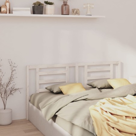 Tête de lit Blanc 166x4x100 cm Bois de pin massif 629265629265