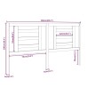 Tête de lit Blanc 166x4x100 cm Bois de pin massif 629265629265