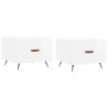 Tables basses 2 pcs blanc brillant 50x50x40cm bois d'ingénierie 629270629270