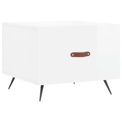Tables basses 2 pcs blanc brillant 50x50x40cm bois d'ingénierie 629270629270