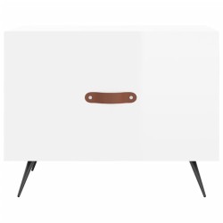 Tables basses 2 pcs blanc brillant 50x50x40cm bois d'ingénierie 629270629270