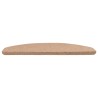 Tapis d'escalier auto-adhésifs 15 pcs Beige 80 x 28 x 3,5 cm 629272629272
