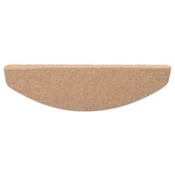 Tapis d'escalier auto-adhésifs 15 pcs Beige 80 x 28 x 3,5 cm 629272629272