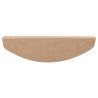 Tapis d'escalier auto-adhésifs 15 pcs Beige 80 x 28 x 3,5 cm 629272629272