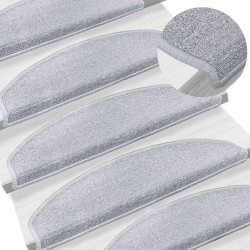 Tapis d'escalier auto-adhésifs 15 pcs Gris clair 629273629273